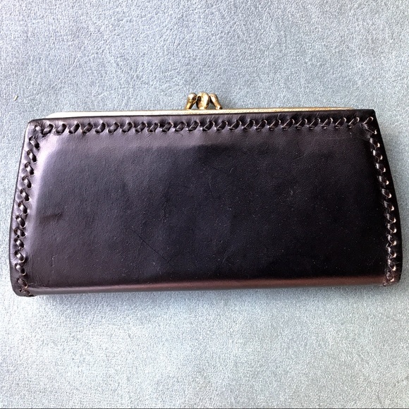 Navy Three Pocket Rectangle Clutch - Picture 4 of 5